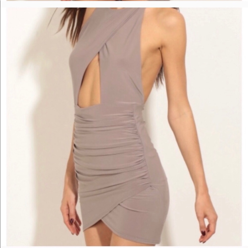 Muave mini bodycon dress